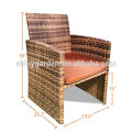 Shinyagrden 4 piezas patio al aire libre PE Rattan mimbre sofá muebles seccionales conjunto, Deluxe